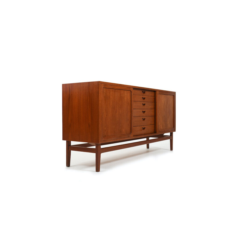 Vintage teak enfilade de Thorald Madsen København, 1950