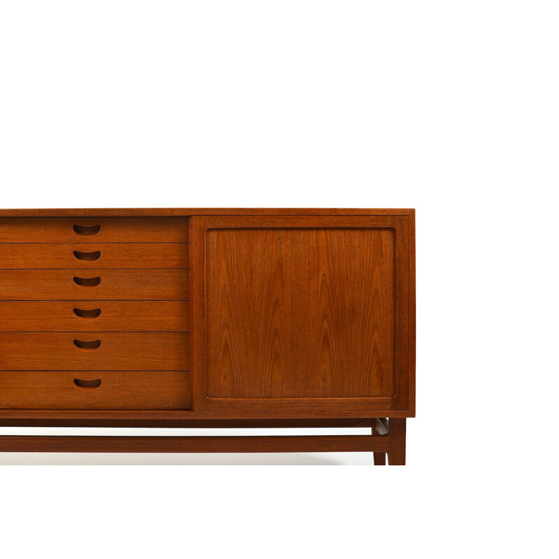 Vintage teak enfilade de Thorald Madsen København, 1950