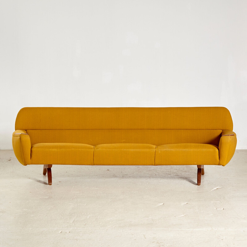 Vintage model 62 Geisha three-seater sofa by Leif Hansen for Kronen, 1950s