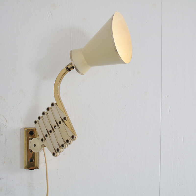 Scissor mid century wall lamp, Netherlands 1950s