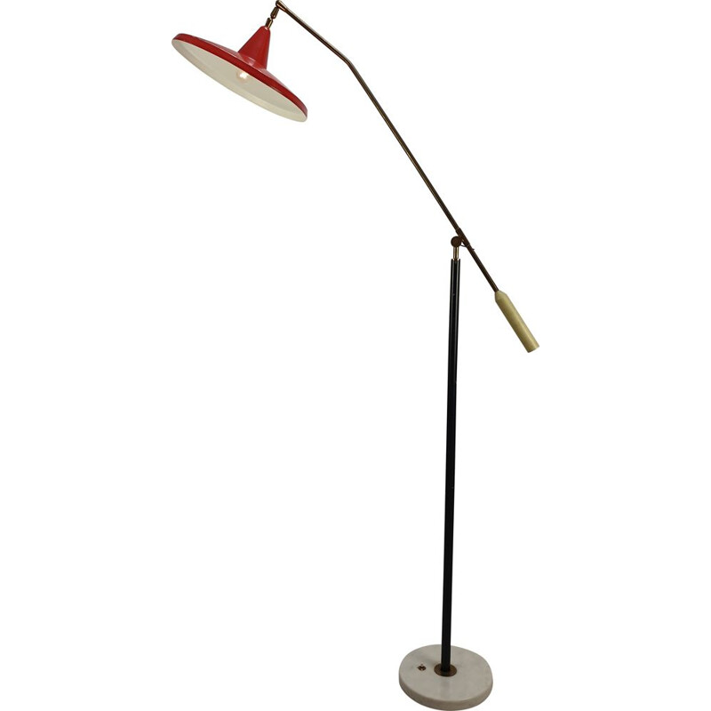 Vintage marble floor lamp by Stilnovo, Italy 1950