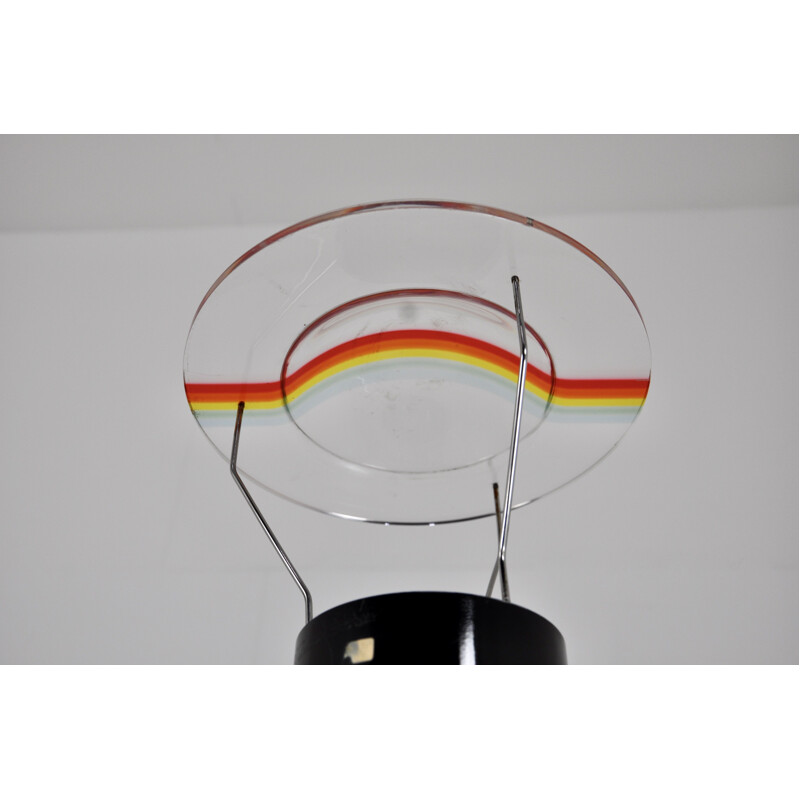 Lámpara de pie italiana vintage de arco iris, 1980
