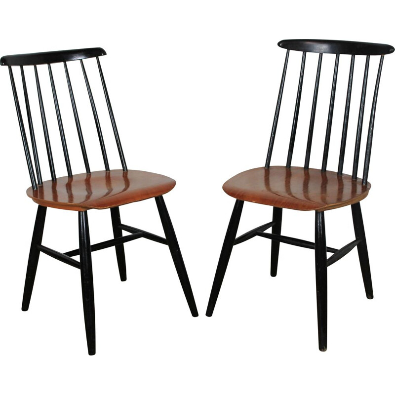 Pair of vintage Fanett chairs by Ilmari Tapiovaara, 1960s
