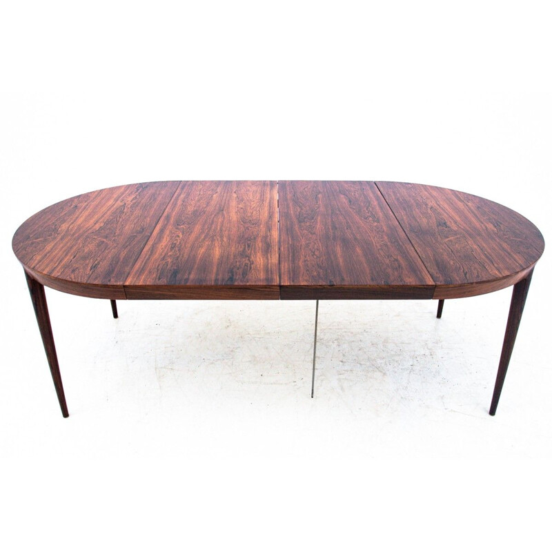 Vintage round rosewood dining set by Niels O. Møller, Denmark 1960s