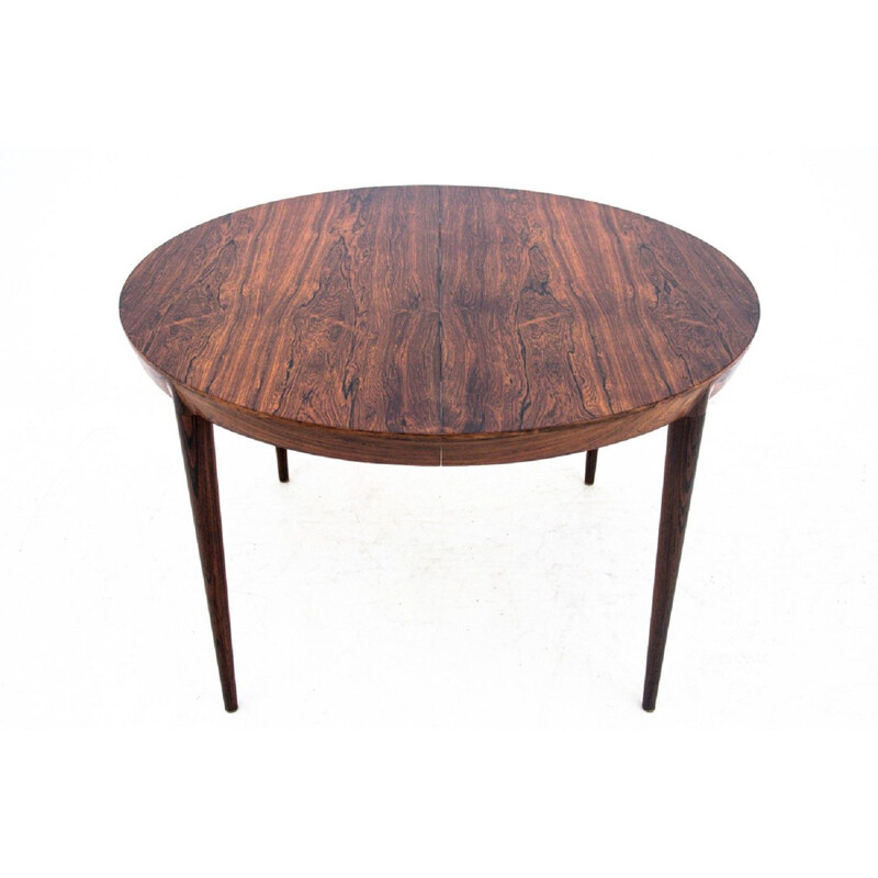 Vintage round rosewood dining set by Niels O. Møller, Denmark 1960s