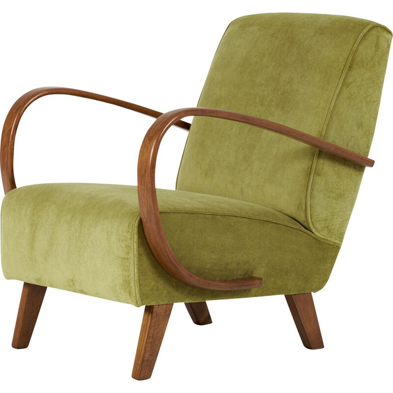 Fauteuil vintage de type C par Jindrich Halabala, 1930