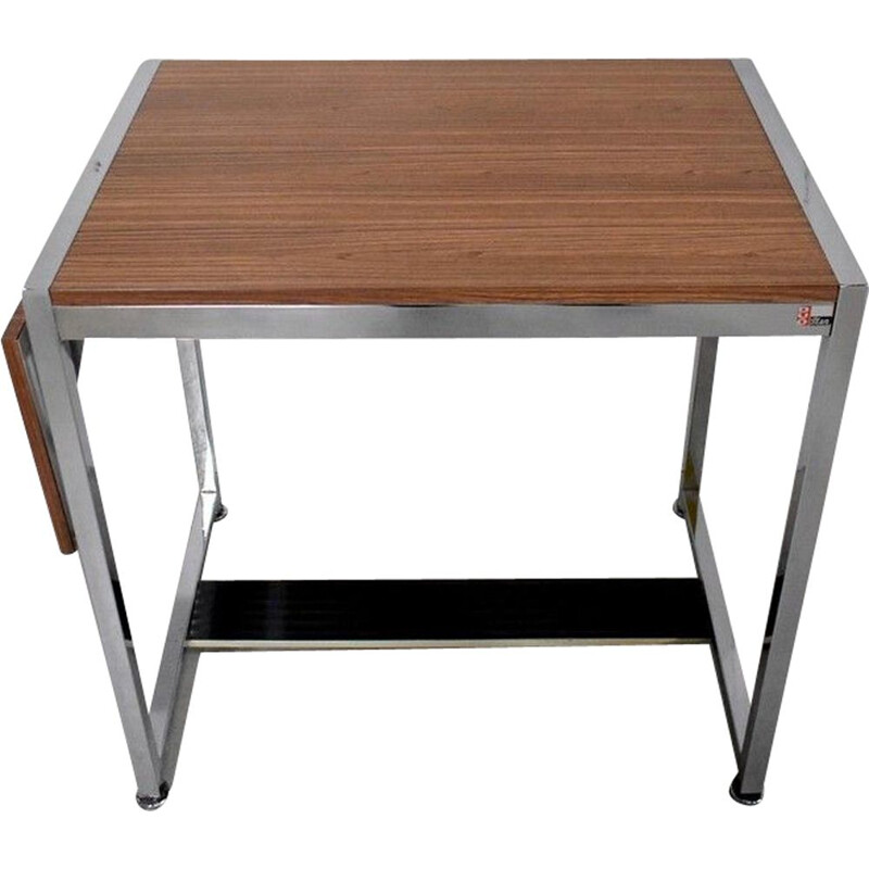 Vintage chrome metal and formica desk by Duo, 1970