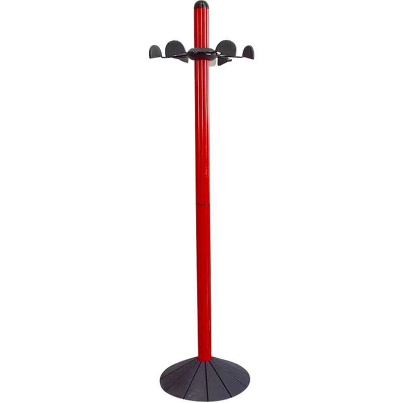 Vintage lacquered metal coat rack by Seccose, Italy 1980