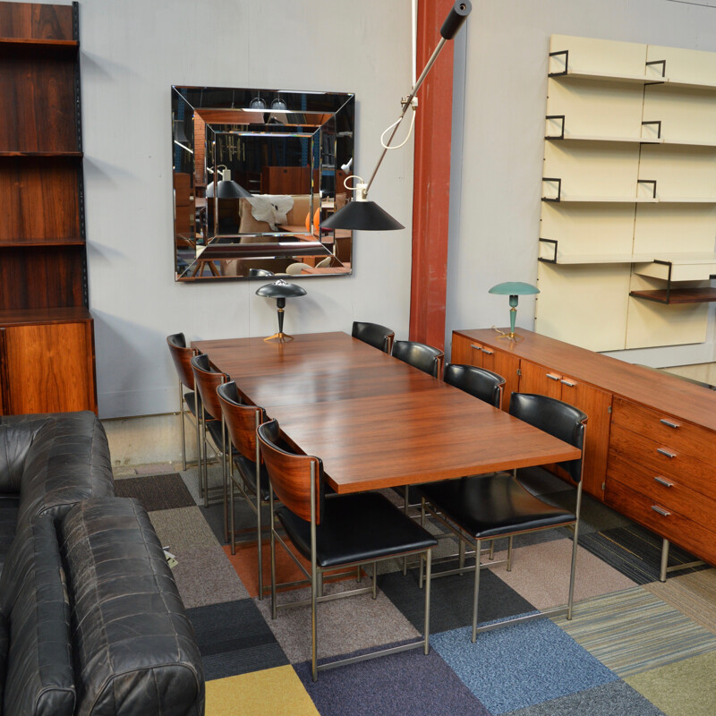 SM08 dining set in Rio rosewood, Cees BRAAKMAN - 1950s