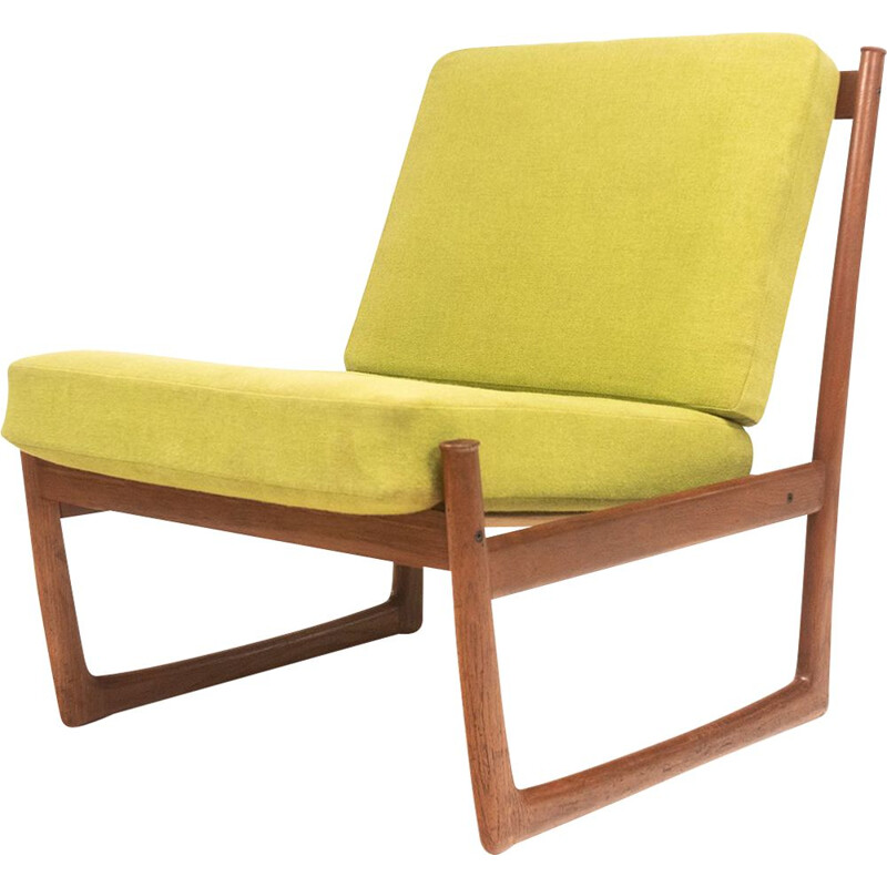 Vintage teak armchair by Peter Hvidt & Orla Molgaard for France & Son, Denmark 1950s