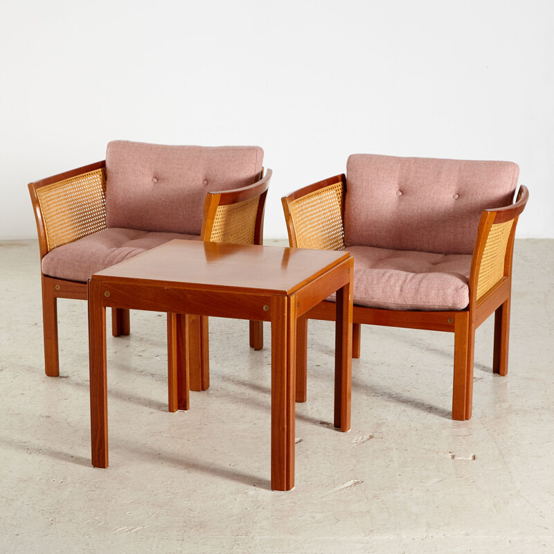 Vintage mahogany living room set by Illum Wikkelsø, 1960s