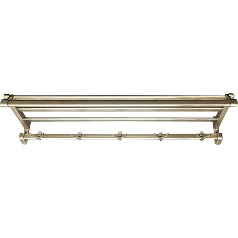 Vintage golden metal coat rack, 1960s