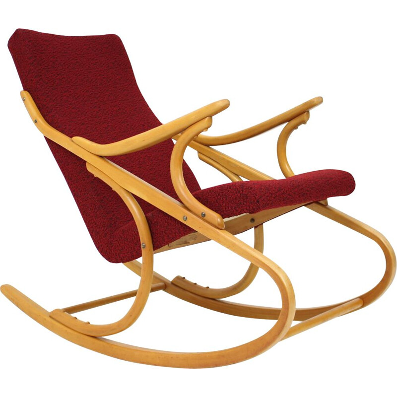 Mid century rocking chair for Ton, Czechoslovakia 1970s