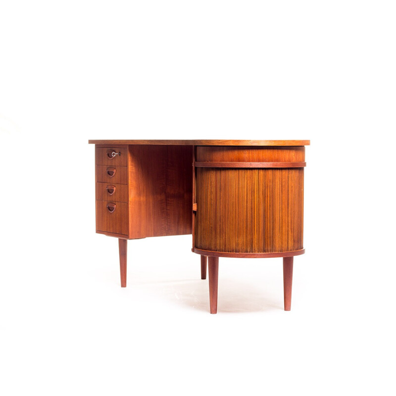 Feldballes Møbelfabrik “Kidney” desk in teak with matching chair, Kai KRISTIANSEN - 1950s