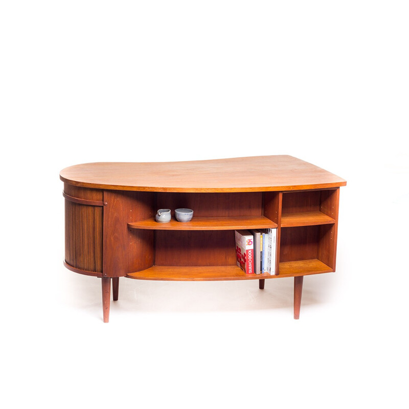 Feldballes Møbelfabrik “Kidney” desk in teak with matching chair, Kai KRISTIANSEN - 1950s