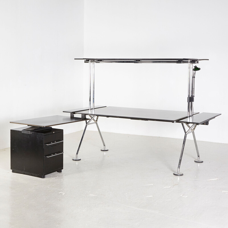 Mid century Nomos desk by Norman Foster for Tecno, Italy 1987