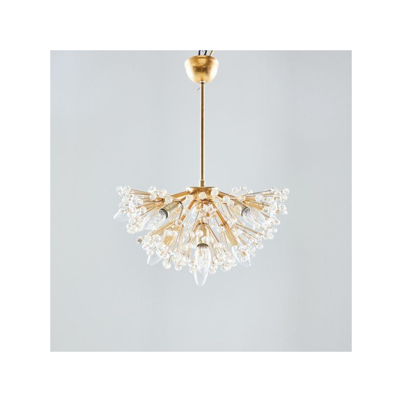 Vintage snowball chandelier by Emil Stejnar for Rupert Nikoll, 1950s