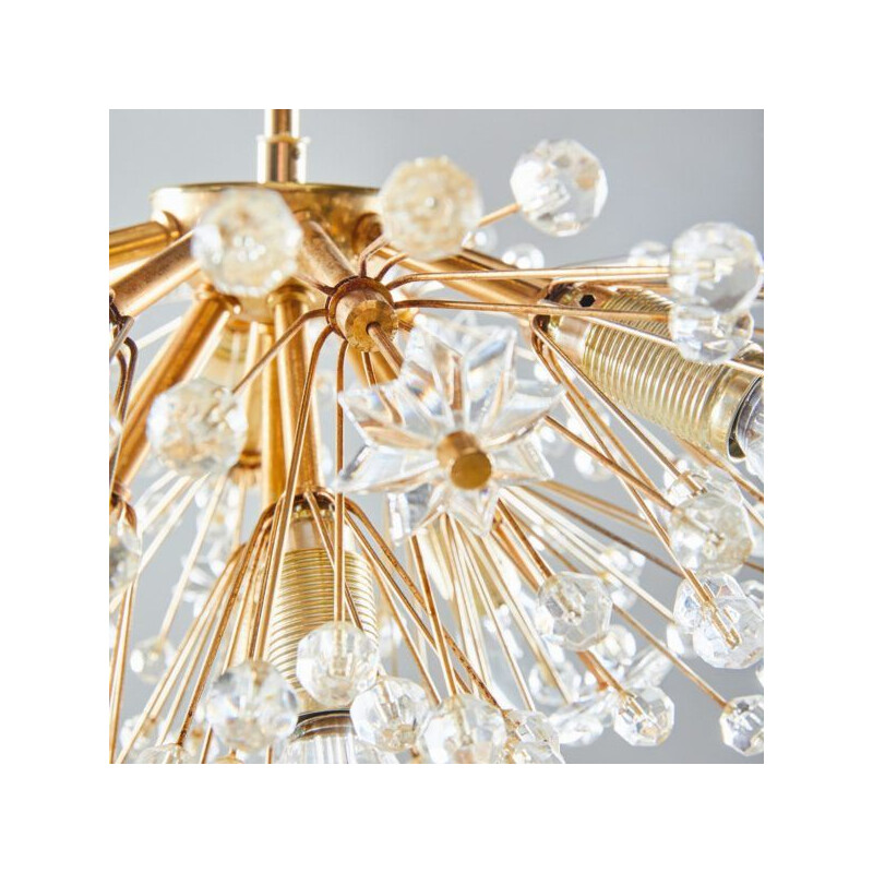 Vintage snowball chandelier by Emil Stejnar for Rupert Nikoll, 1950s