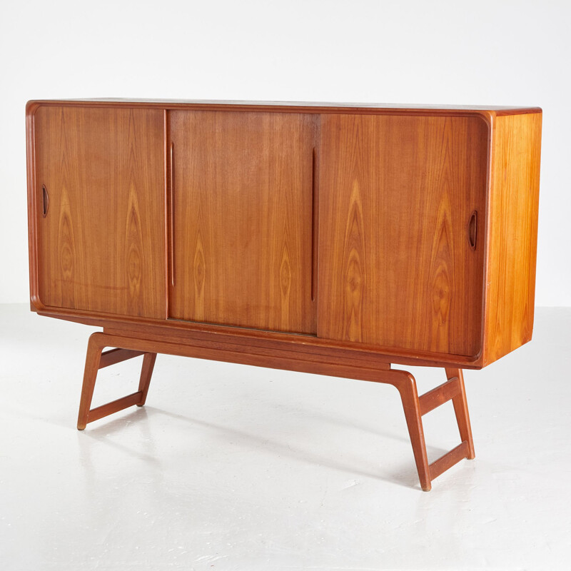 Mid century teak highboard by Clausen & Søn, 1960s