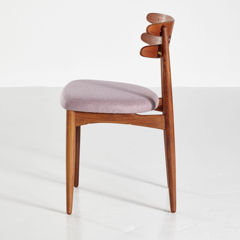 Set of 3 vintage model 178 teak dining chairs by Johannes Andersen for Bramin