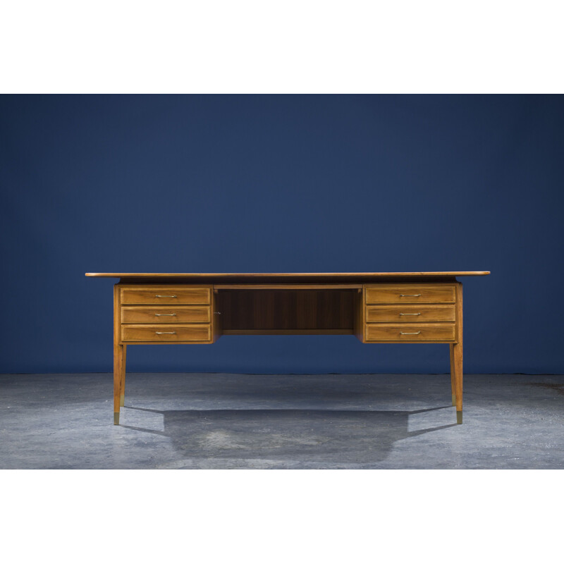 Vintage walnut desk, 1960s