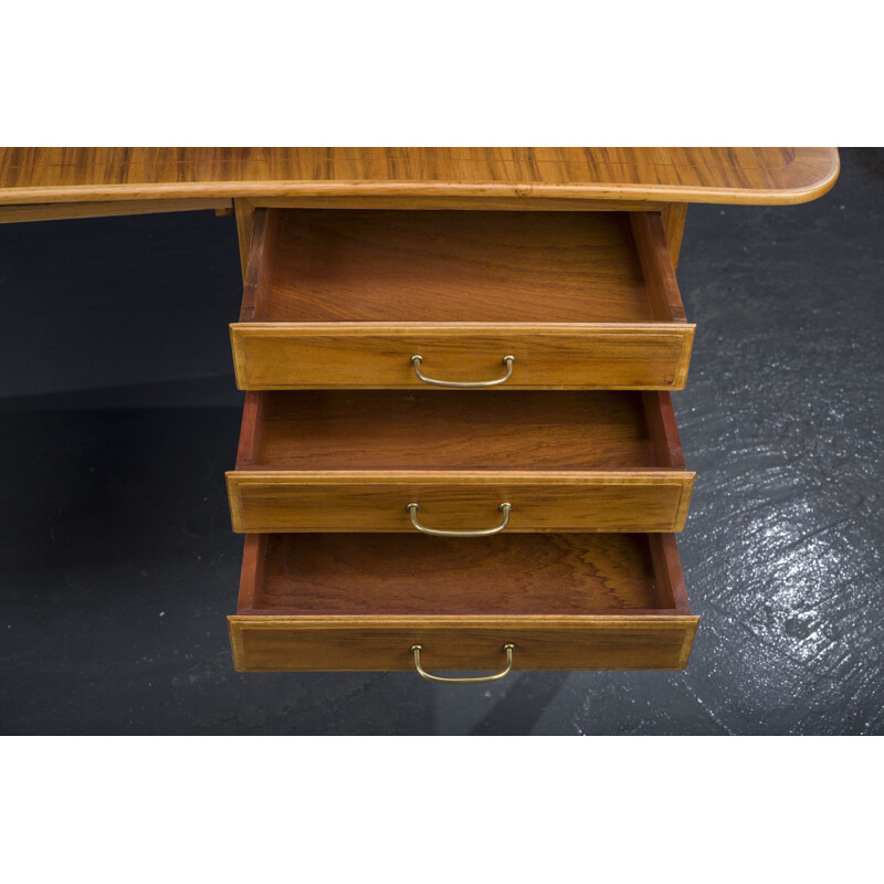 Vintage walnut desk, 1960s