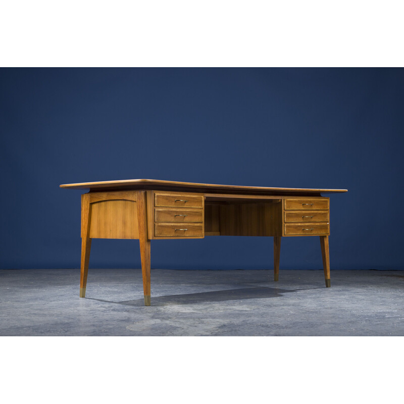 Bureau vintage en noyer, 1960