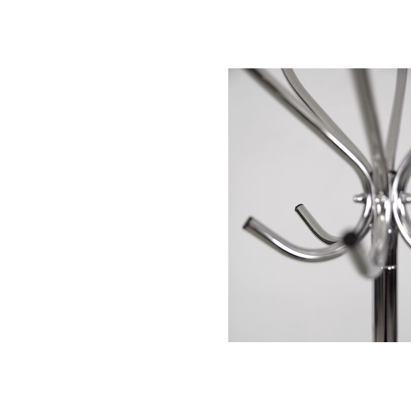 Vintage chromed steel coat rack by Rörmekano and Skånes Fagerhult AB, Sweden 1980