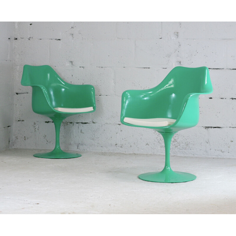 Pair of vintage Tulip swivel chairs for Knoll International, USA 1960s