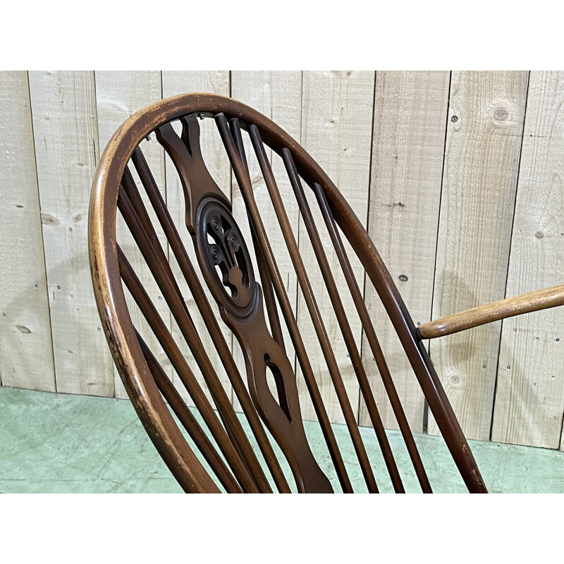 Vintage beechwood rocking chair for Ercol, 1970s