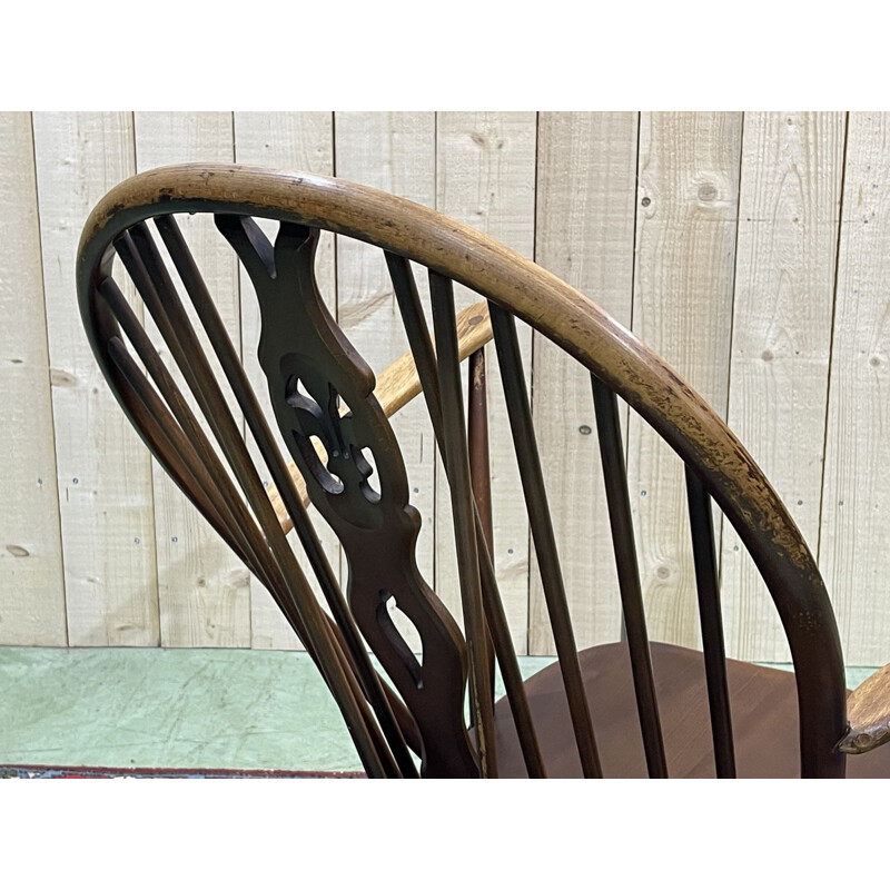 Vintage beechwood rocking chair for Ercol, 1970s