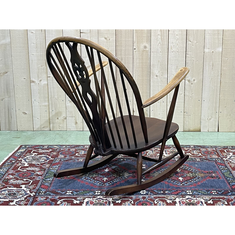 Chaise à bascule vintage en hêtre pour Ercol, 1970
