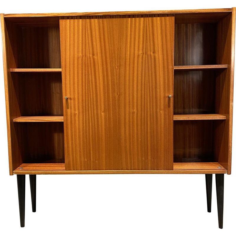 Vintage bookcase with sliding doors