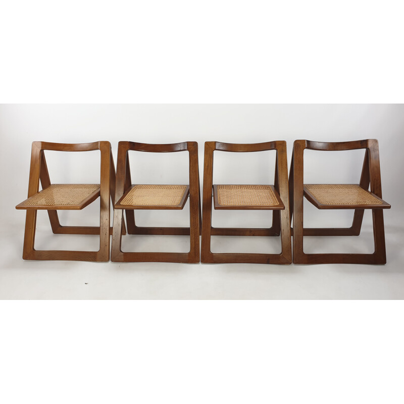 Ensemble de 4 chaises pliantes vintage par Jacober & d'Aniello pour Bazzani, 1966