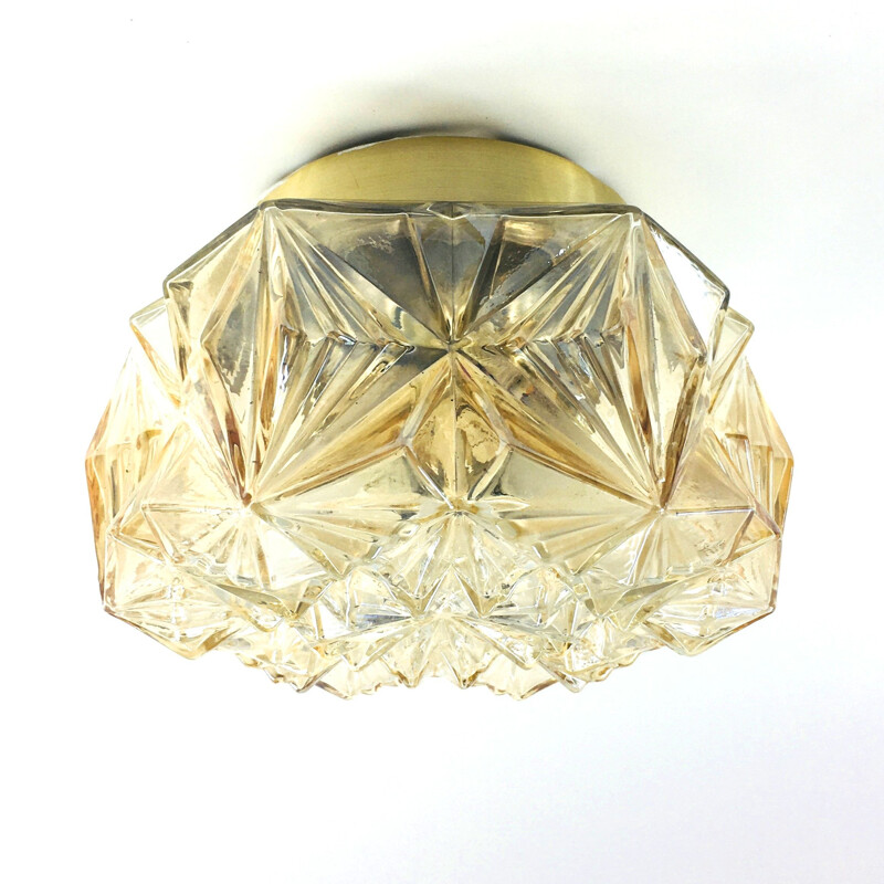 Mid-century flush mount ceiling lamp by Vitrika, Denmark 1960s