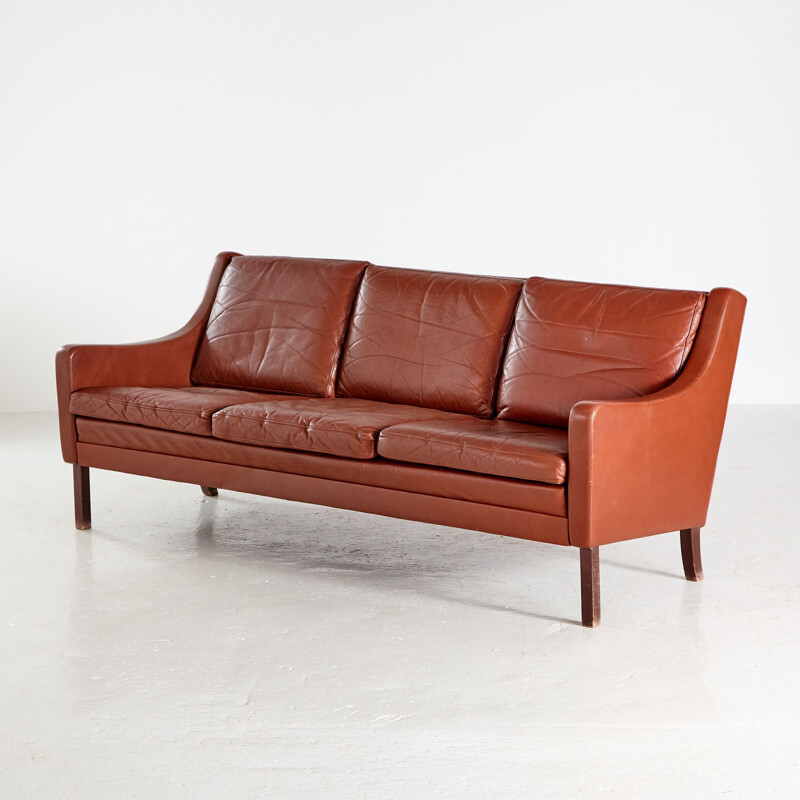 Danish leather vintage living room set