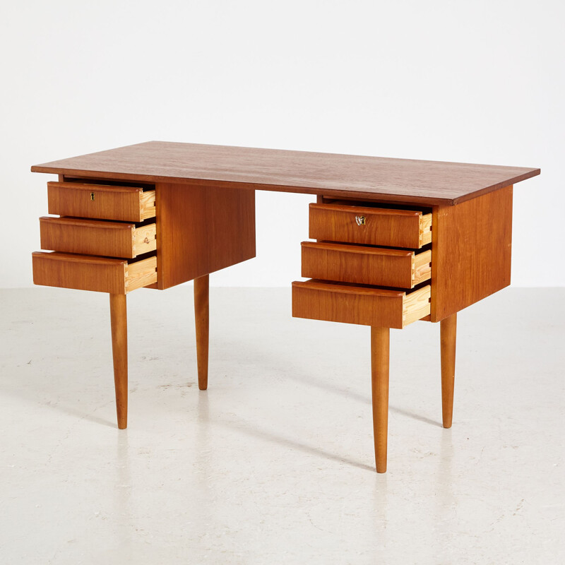 Mid century teak writing desk, Denmark