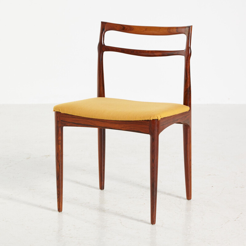 Sedia vintage in palissandro di Johannes Andersen per Christian Linneberg Møbelkfabrik, 1960