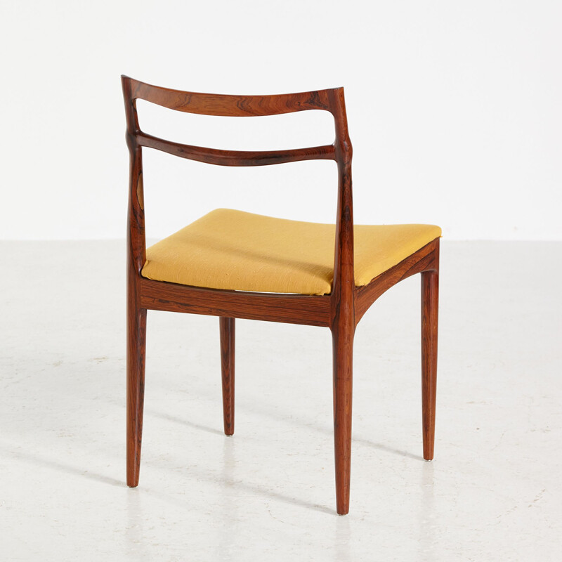 Vintage rozenhouten stoel van Johannes Andersen voor Christian Linneberg Møbelkfabrik, 1960