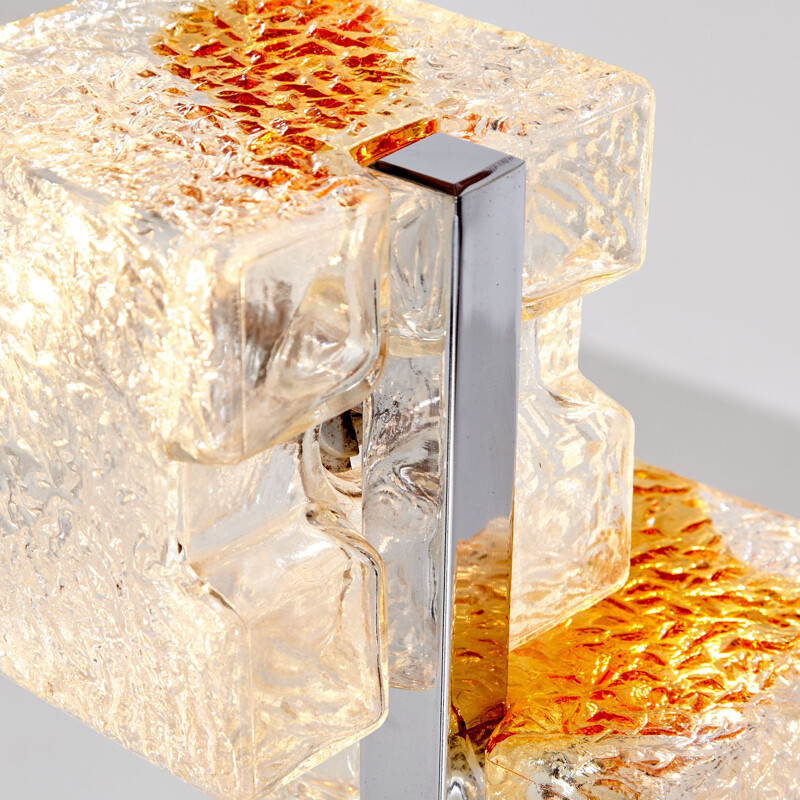 Vintage cube floor lamp in Murano glass by Toni Zuccheri for VeArt, Italy 1970s