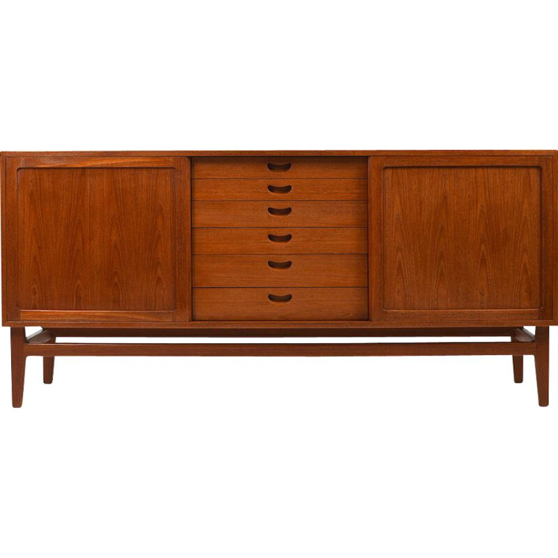 Enfilade vintage in teak di Thorald Madsen København, 1950