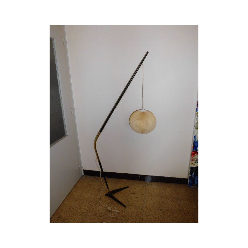 Vintage Danish "fishing rod" floor lamp by Svend Aage Holm Sorensen, 1950s