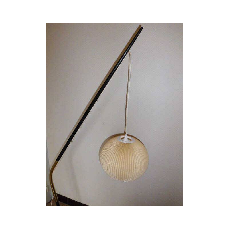 Vintage Danish "fishing rod" floor lamp by Svend Aage Holm Sorensen, 1950s