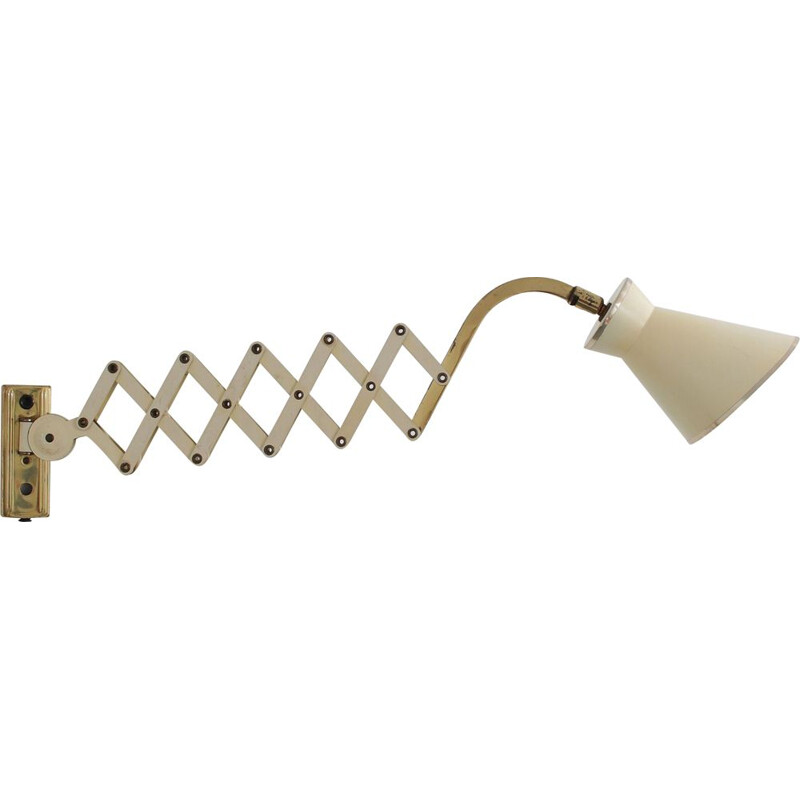 Scissor mid century wall lamp, Netherlands 1950s