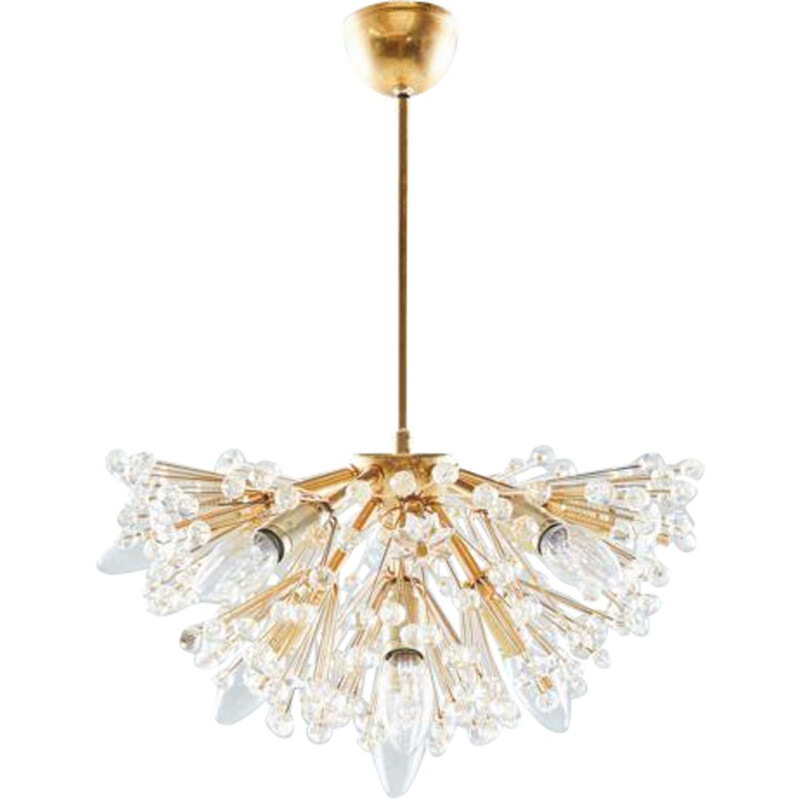 Vintage snowball chandelier by Emil Stejnar for Rupert Nikoll, 1950s