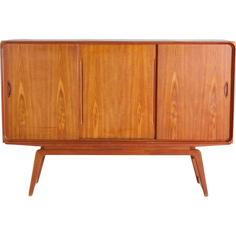 Mid century teak highboard by Clausen & Søn, 1960s