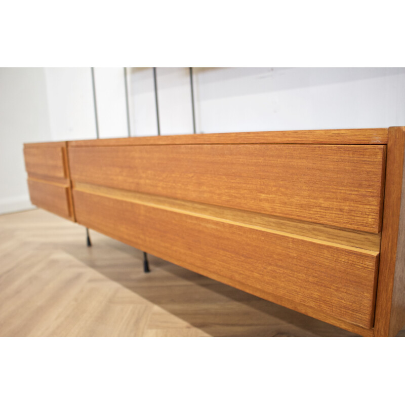 Mid century teak 7 pieces shelving unit by Hilker for Omnia, Germany 1960s