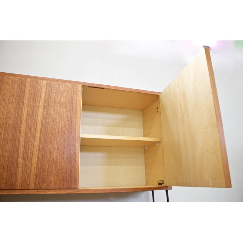 Mid century teak 7 pieces shelving unit by Hilker for Omnia, Germany 1960s