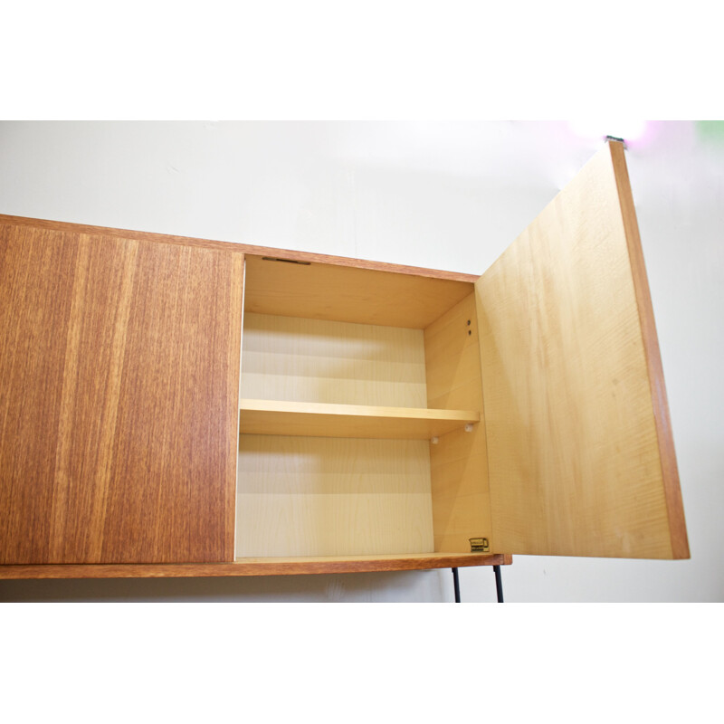 Mid century teak 7 pieces shelving unit by Hilker for Omnia, Germany 1960s