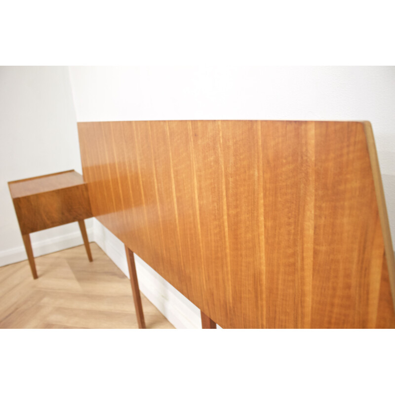 Mid-century teak headboard & night stands from Austinsuite, UK